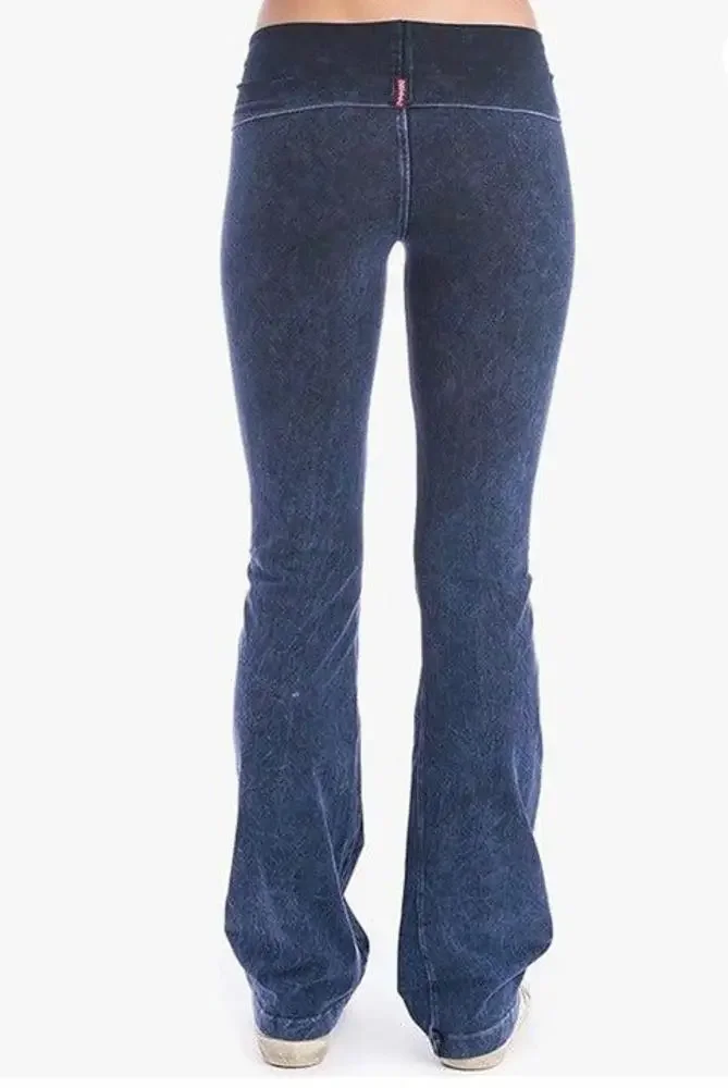 Hard Tail yoga pants (navy mineral wash) style 330mw8 size medium NWT